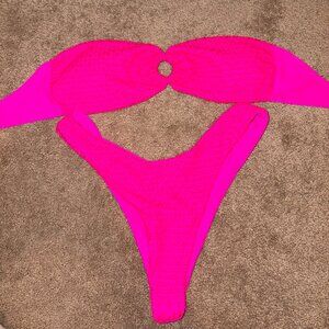 Pink Bikini Cheeky Set